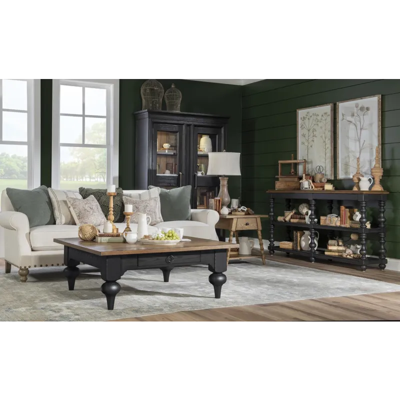 Vintage Market Splayed Bobbin Leg 1 Drw End Table