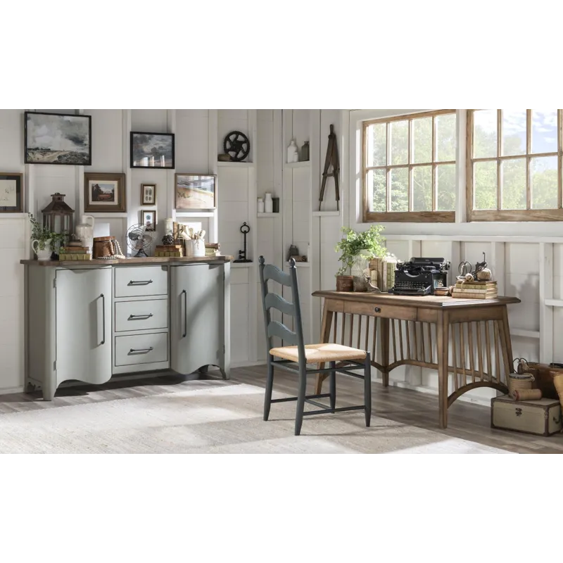 Vintage Market Rush Seat Ladder Back Side Chair