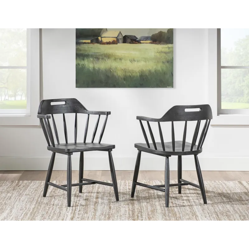 Vintage Market Spindle Back Arm Chair W. Handle Cut Out