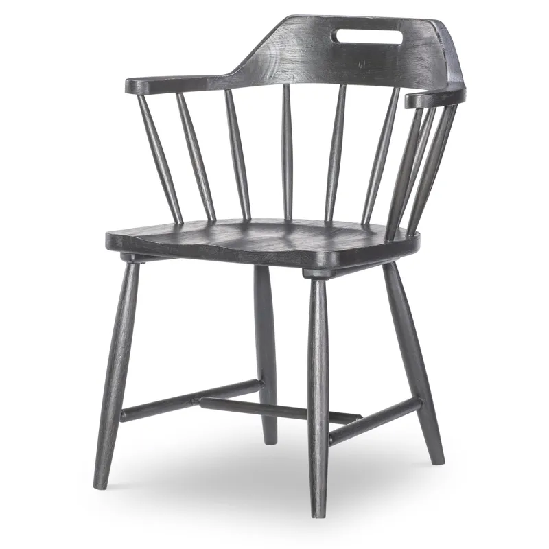 Vintage Market Spindle Back Arm Chair W. Handle Cut Out