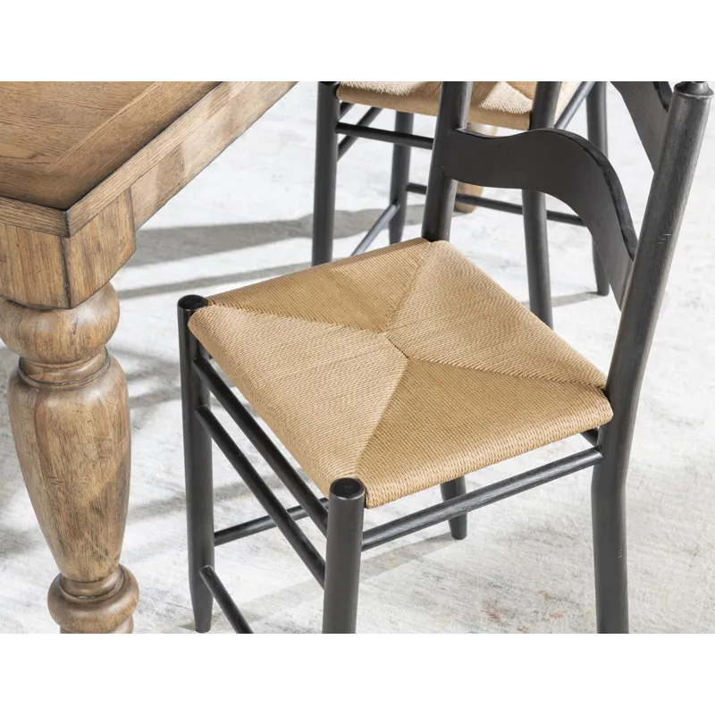 Vintage Market Rush Seat Ladder Back Counter Height Chair