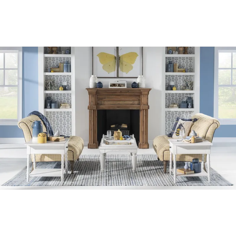 Vintage Market Splayed Bobbin Leg 1 Drw End Table