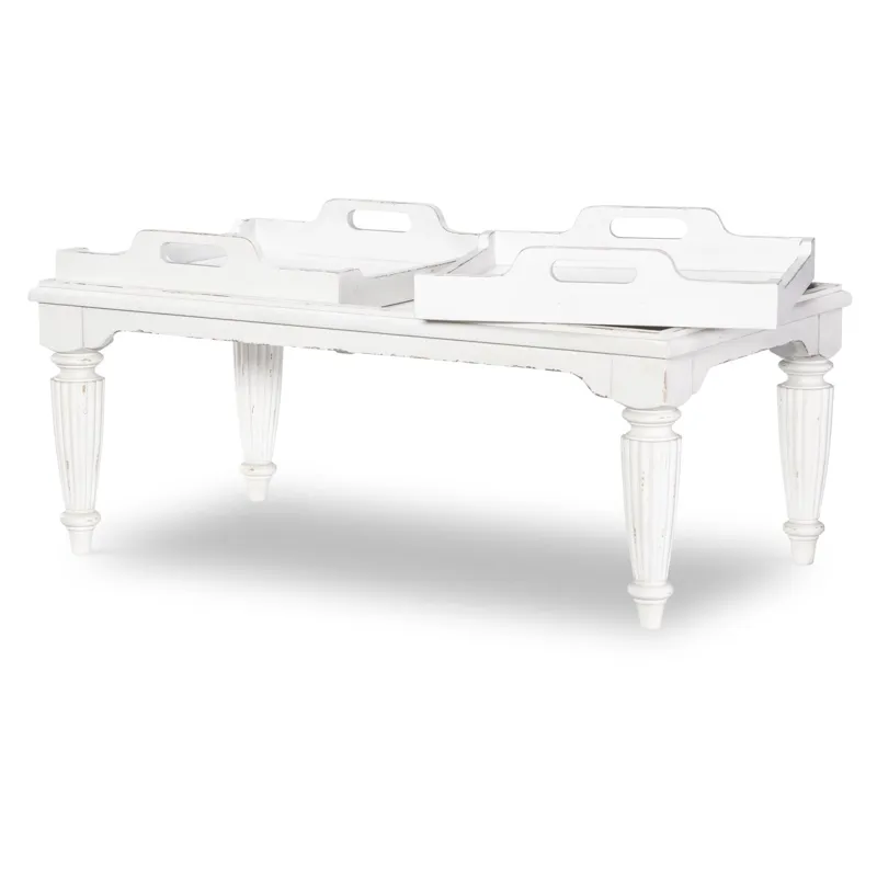 Vintage Market Tray Top Cocktail Table