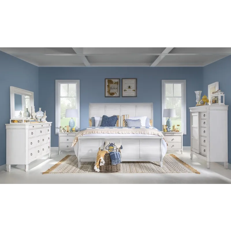 Vintage Market Complete Sleigh Bed - Queen