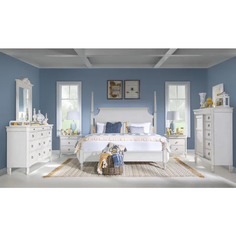 Vintage Market Complete High/Low Poster Bed - Queen