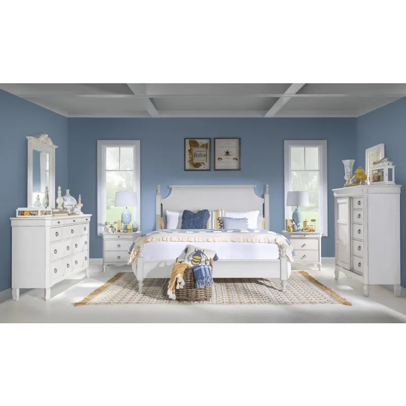 Vintage Market Complete High/Low Poster Bed - Queen