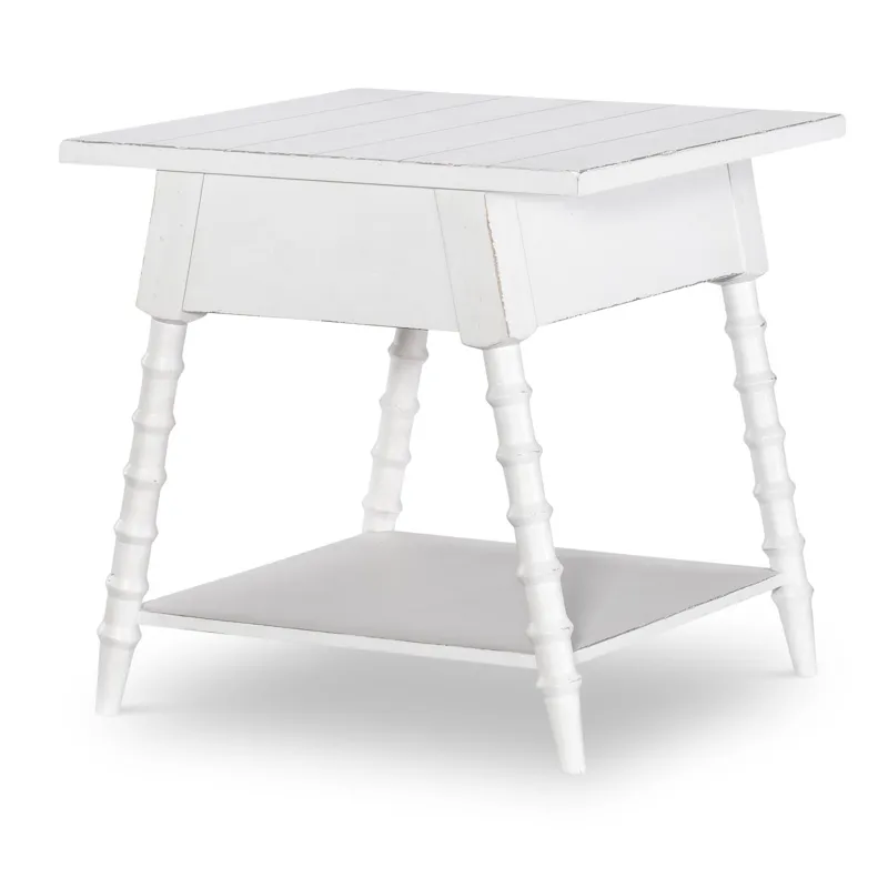 Vintage Market Splayed Bobbin Leg 1 Drw End Table