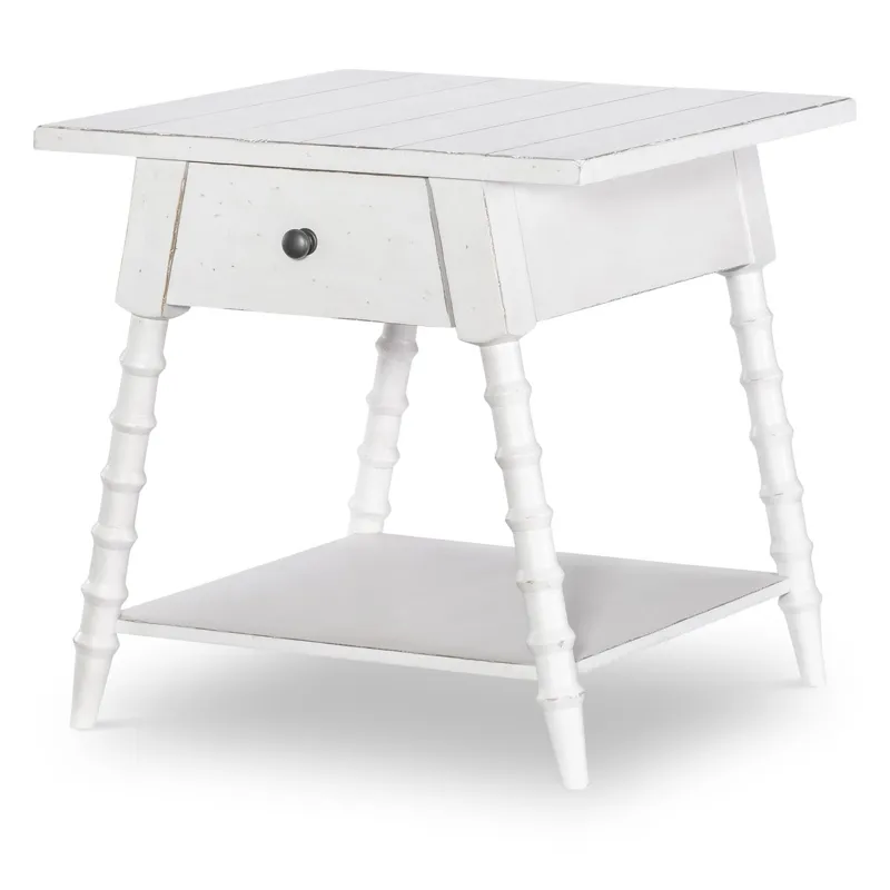 Vintage Market Splayed Bobbin Leg 1 Drw End Table