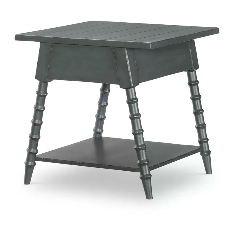 Vintage Market Splayed Bobbin Leg 1 Drw End Table