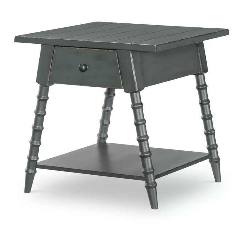 Vintage Market Splayed Bobbin Leg 1 Drw End Table