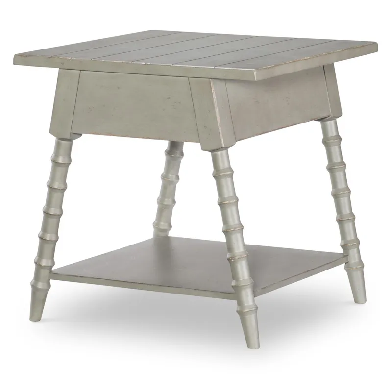 Vintage Market Splayed Bobbin Leg 1 Drw End Table