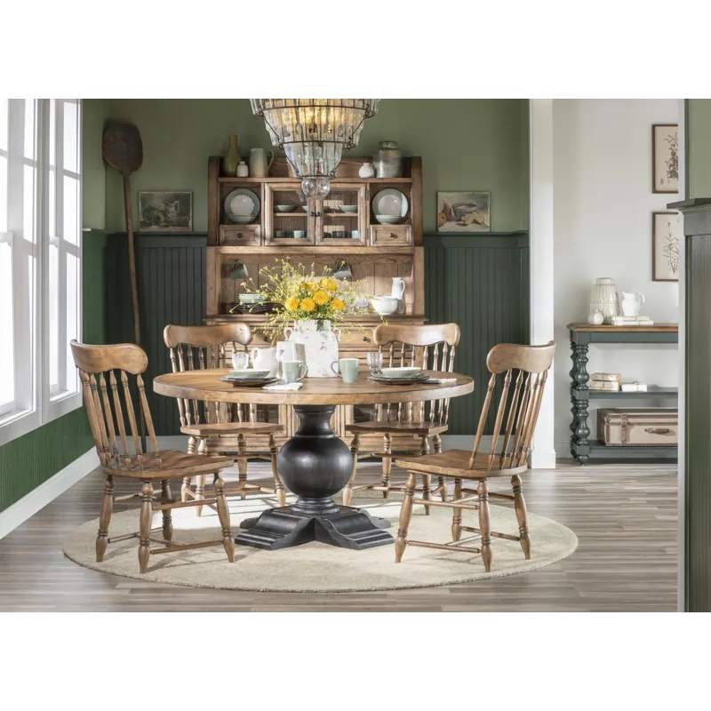 Vintage Market Round Dining Table Complete