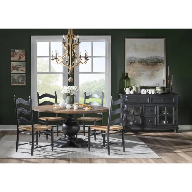 Vintage Market Rush Seat Ladder Back Side Chair