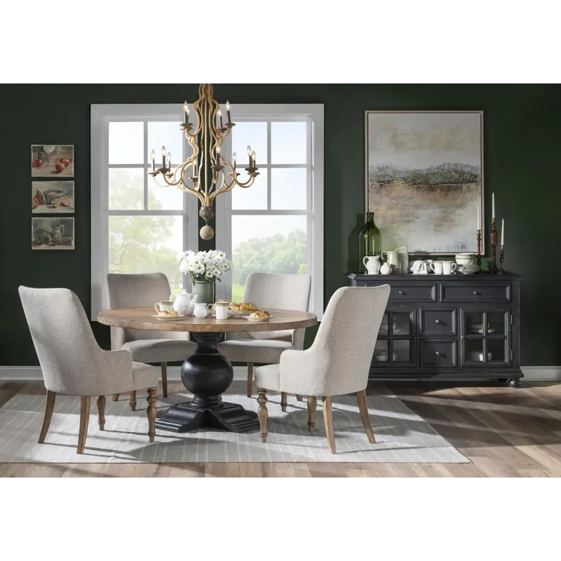 Vintage Market Round Dining Table Complete