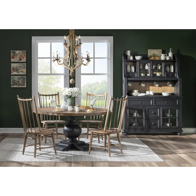 Vintage Market Round Dining Table Complete