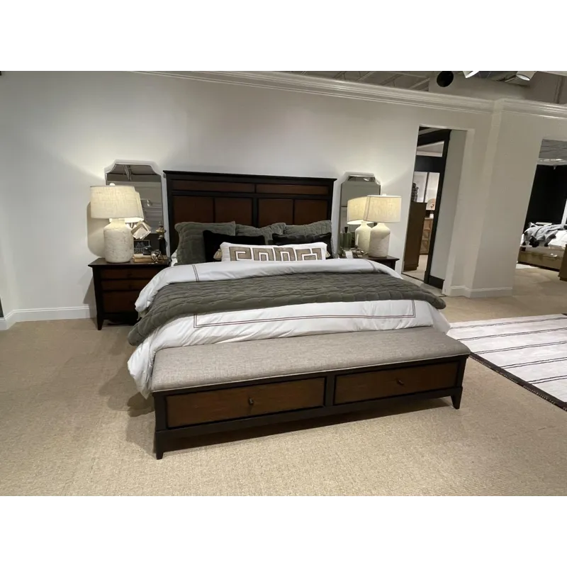 Fenmore Complete Panel Bed W Storage Bench - King