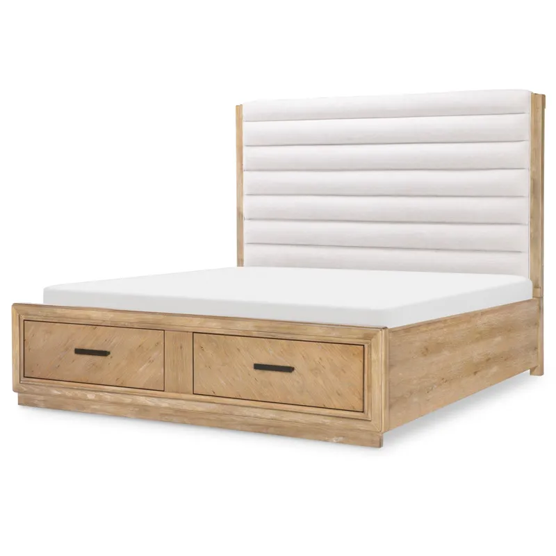Torrance Complete Channeled Uphostered Storage Bed - Queen