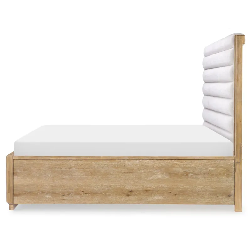 Torrance Complete Channeled Uphostered Storage Bed - Queen
