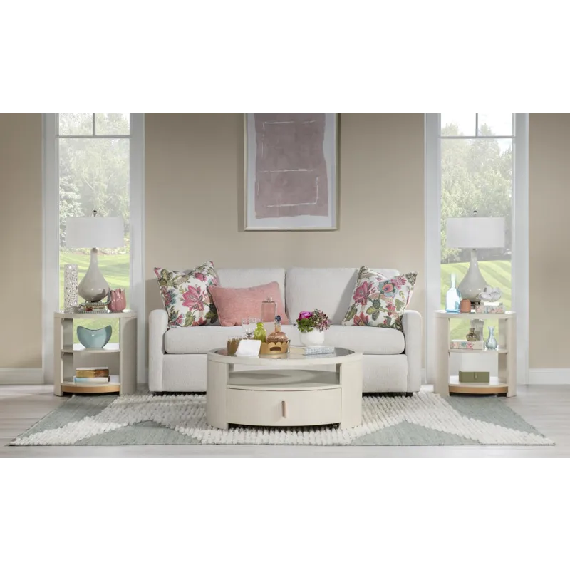 Sloan Round Cocktail Table w/Casters