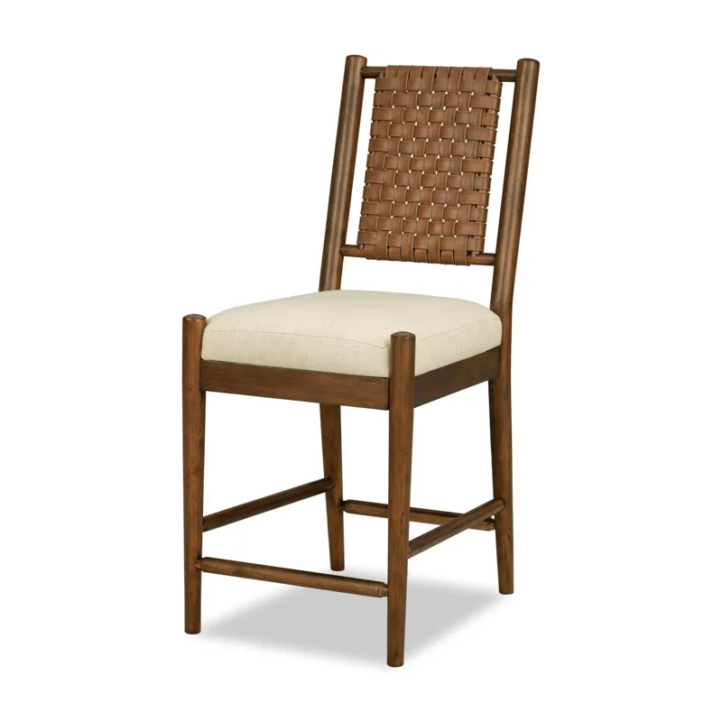 Lake House Woven Back Counter Height Chair
