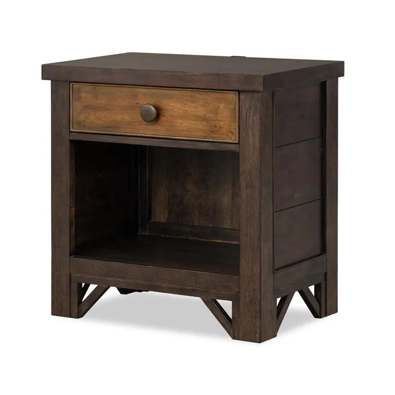 Lake House Two Tone Open Nightstand