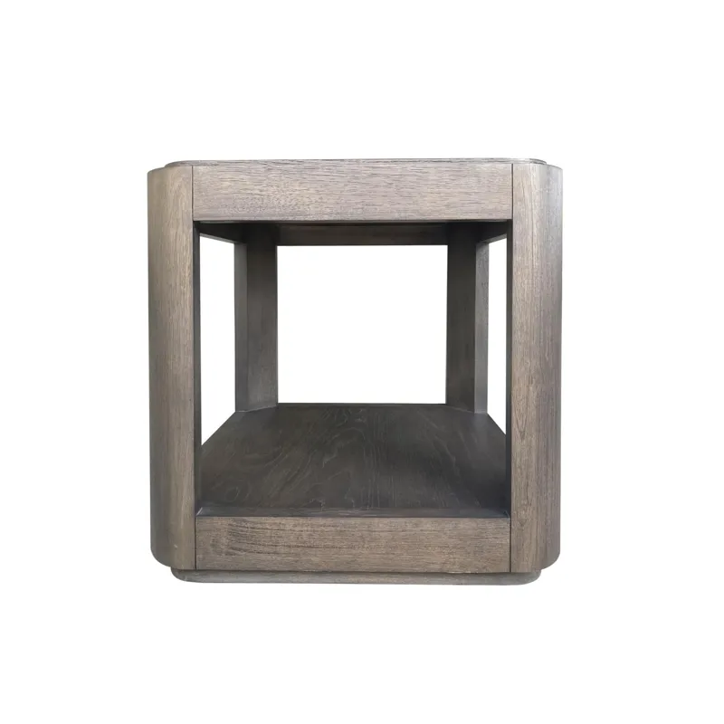 Lancia Rectangle End Table With Wood Top