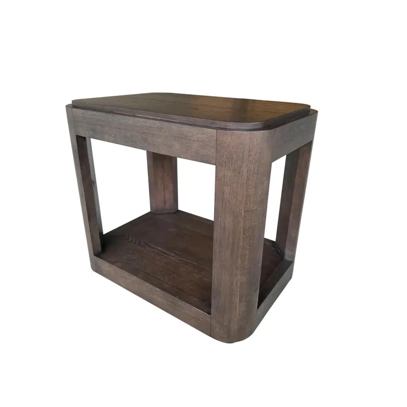 Lancia Chairside Table With Wood Top