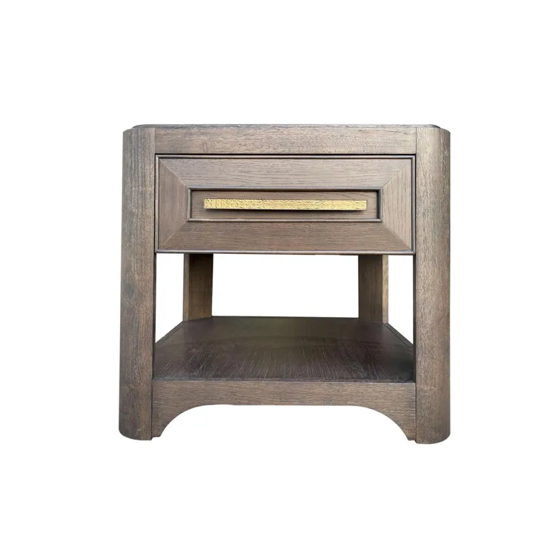 Lancia Square End Table With Wood Top