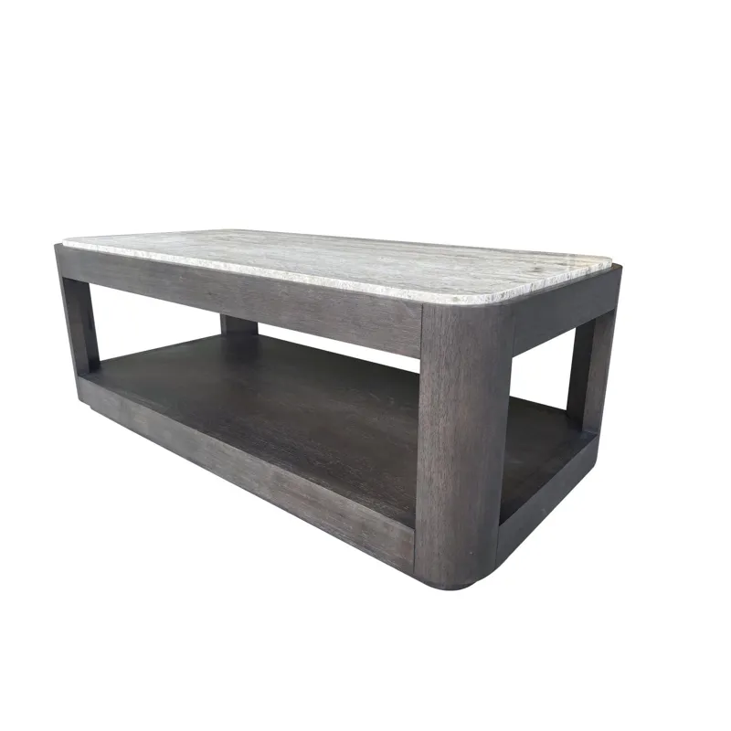 Lancia Rectangle Cocktail Table With Stone Top
