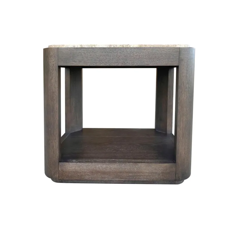 Lancia Chairside Table With Stone Top