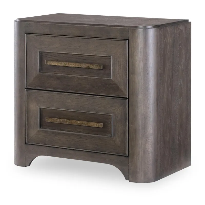 Lancia 2 Drawer Nightstand With Wood Top