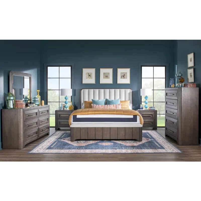 Lancia 2 Drawer Nightstand With Wood Top