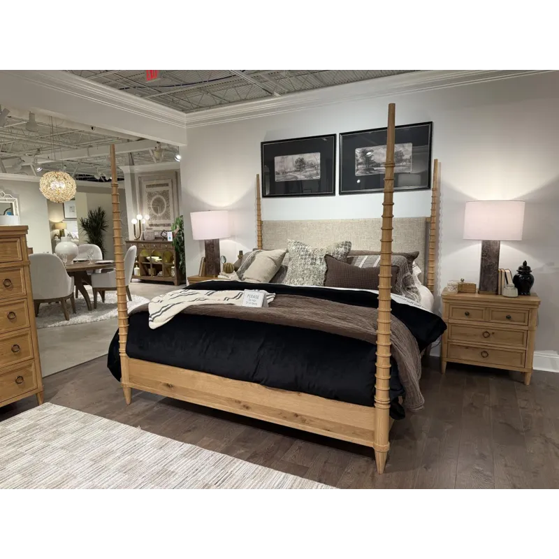Seraphina Upholstered Poster Bed - Queen