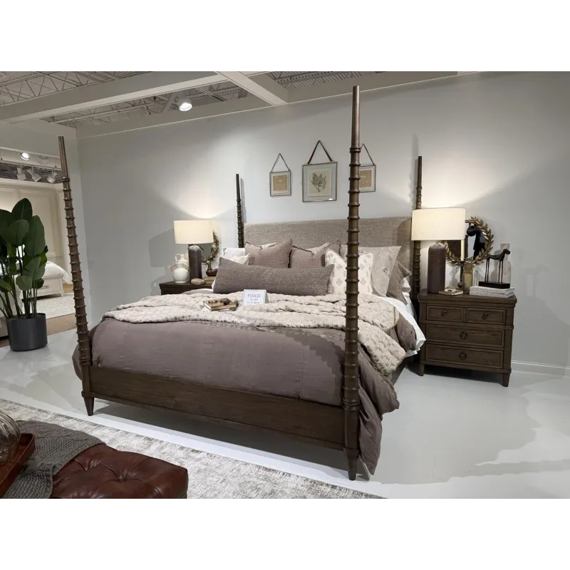 Seraphina Upholstered Poster Bed - Queen