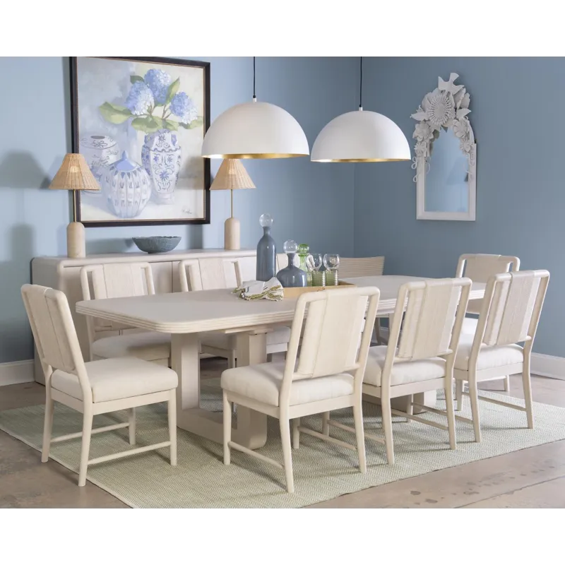 Maren Double Pedestal Dining Table W. Leaf