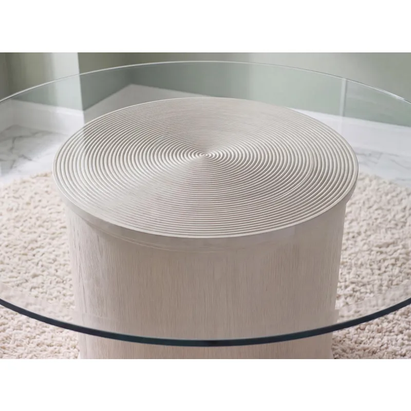 Maren Complete Round Glass Top Dining Table