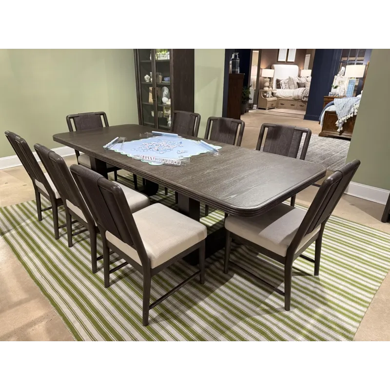 Maren Double Pedestal Dining Table W. Leaf