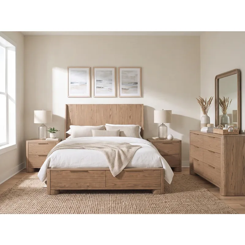 Alden Complete Panel Shelter Bed W. Storage Footboard