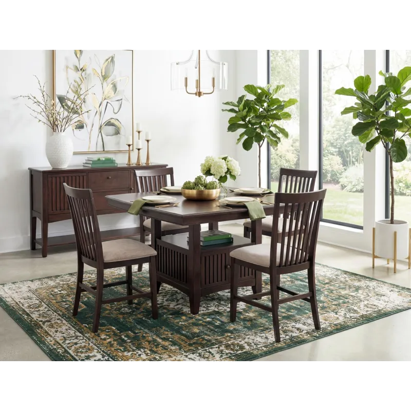 Caldwell 5 PC Counter Height Dining Set w/Storage Base
