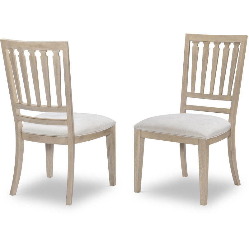 Edgewater Soft Sand Slat Back Side Chair Wood Finish 1310140 by Legacy