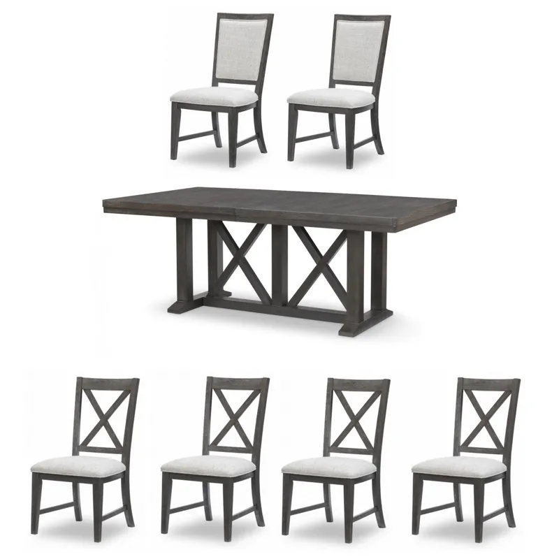 Briarwood 7 PC Trestle Dining Set