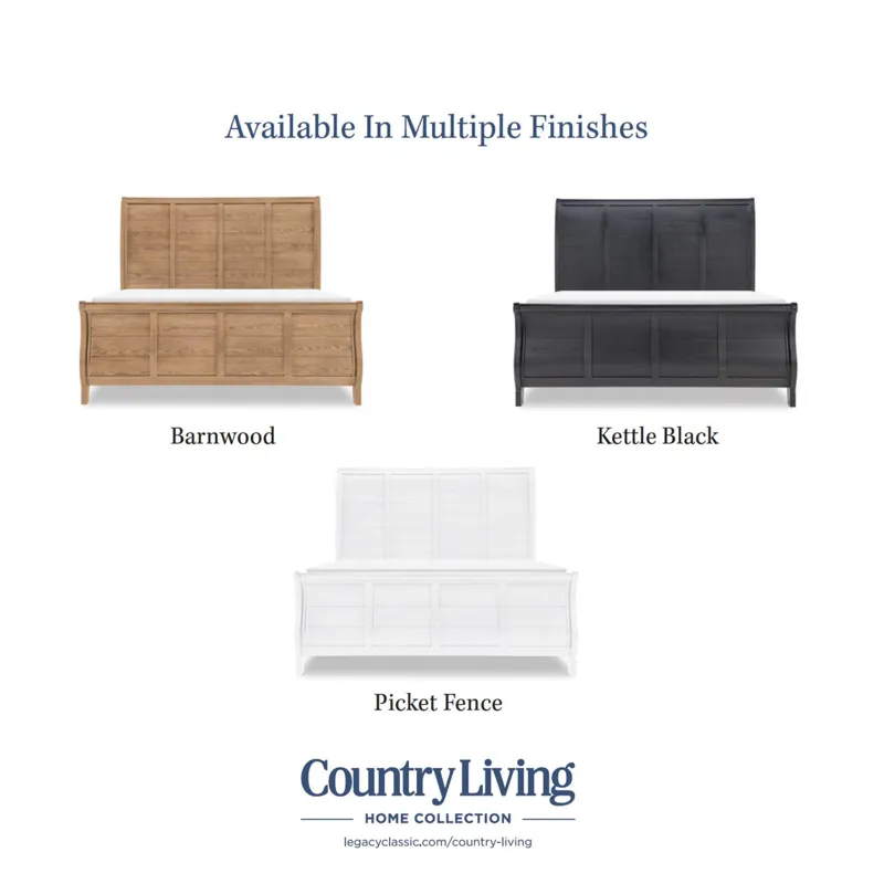 Vintage Market Complete Sleigh Bed - King