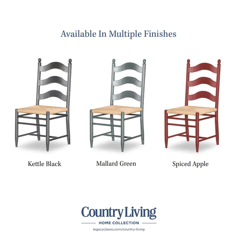 Vintage Market Rush Seat Ladder Back Side Chair