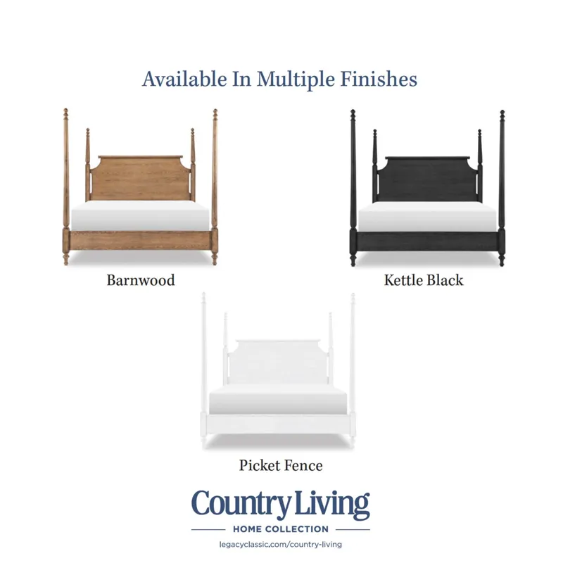 Vintage Market Complete High/Low Poster Bed - Queen