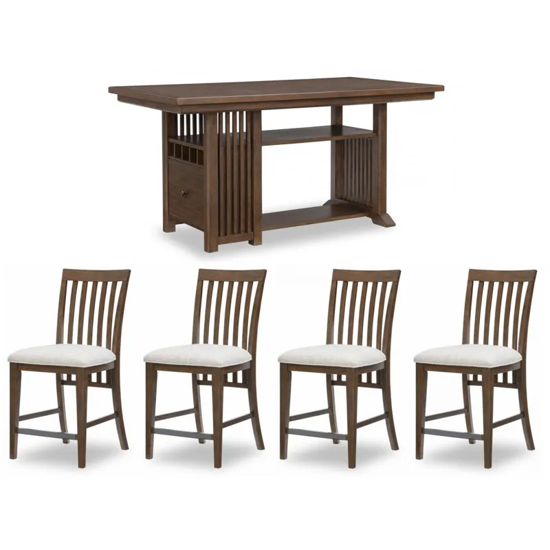 Langley 5 PC Counter Height Dining Set