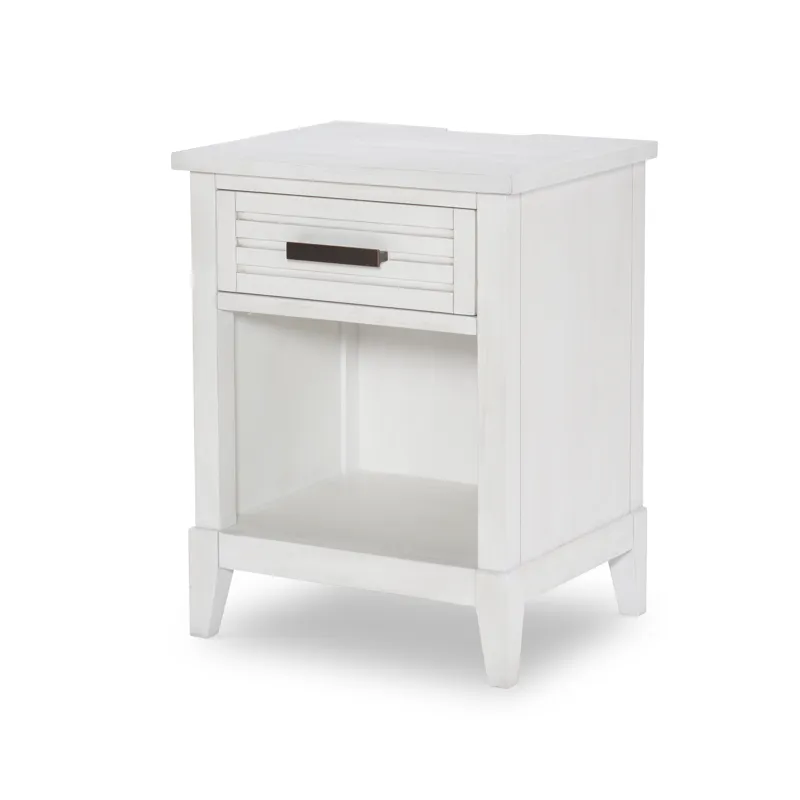 Edgewater Sand Dollar Leg Night Stand White Finish
