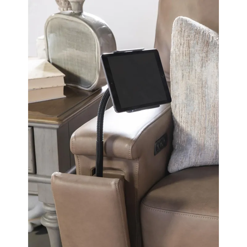 Fen Positano Fumo P1 LAF Glider Loveseat With Console, And One 18\" Pillow