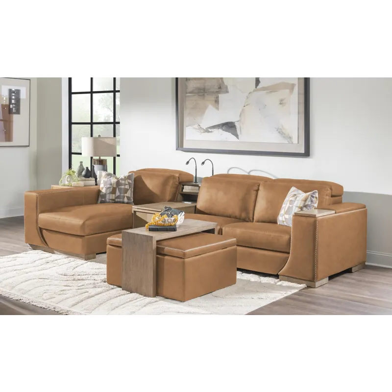 Sierra Verona Butternut Square Storage Ottoman With Wood Top Overlay