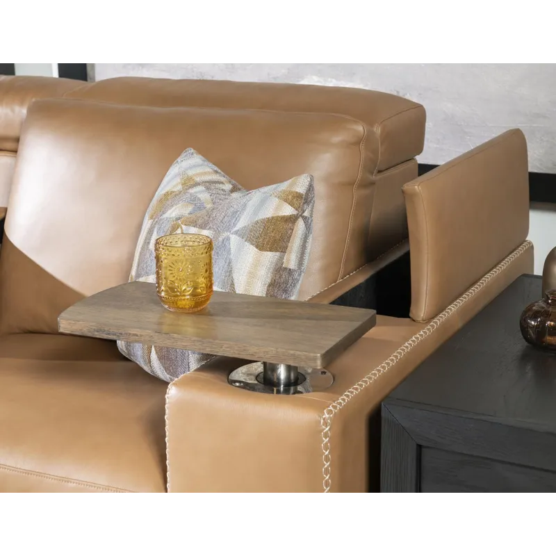 Sierra Verona Butternut LAF P2 Recliner With Storage Arm, Wood Swivel Top, Power Grommet, Ipad Holde