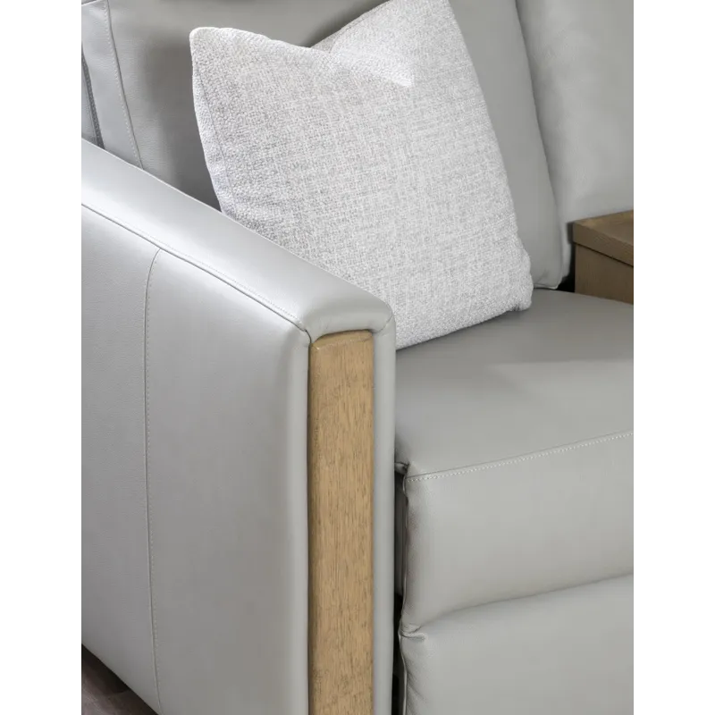 Tate Verona Smoke P2 Loveseat With Dd Armrest, Cupholder, 110 Power, Wood Swivel Table, And 2 Pillow